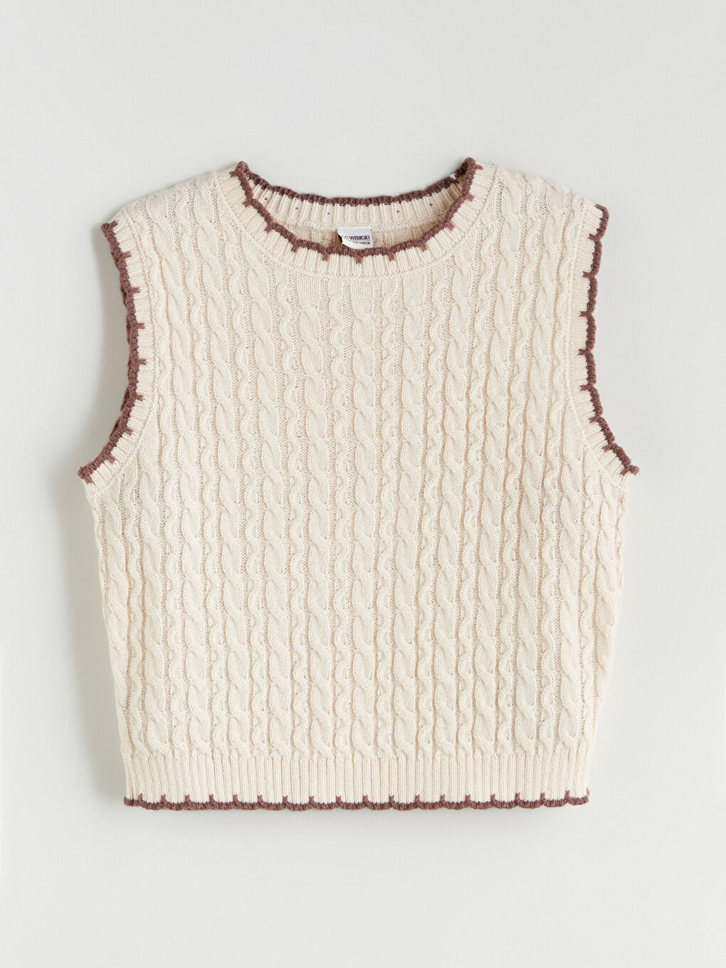 Crew Neck Girls' Knitwear Sweater Vest