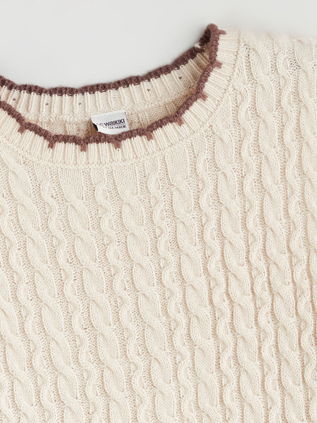 Crew Neck Girls' Knitwear Sweater Vest-1