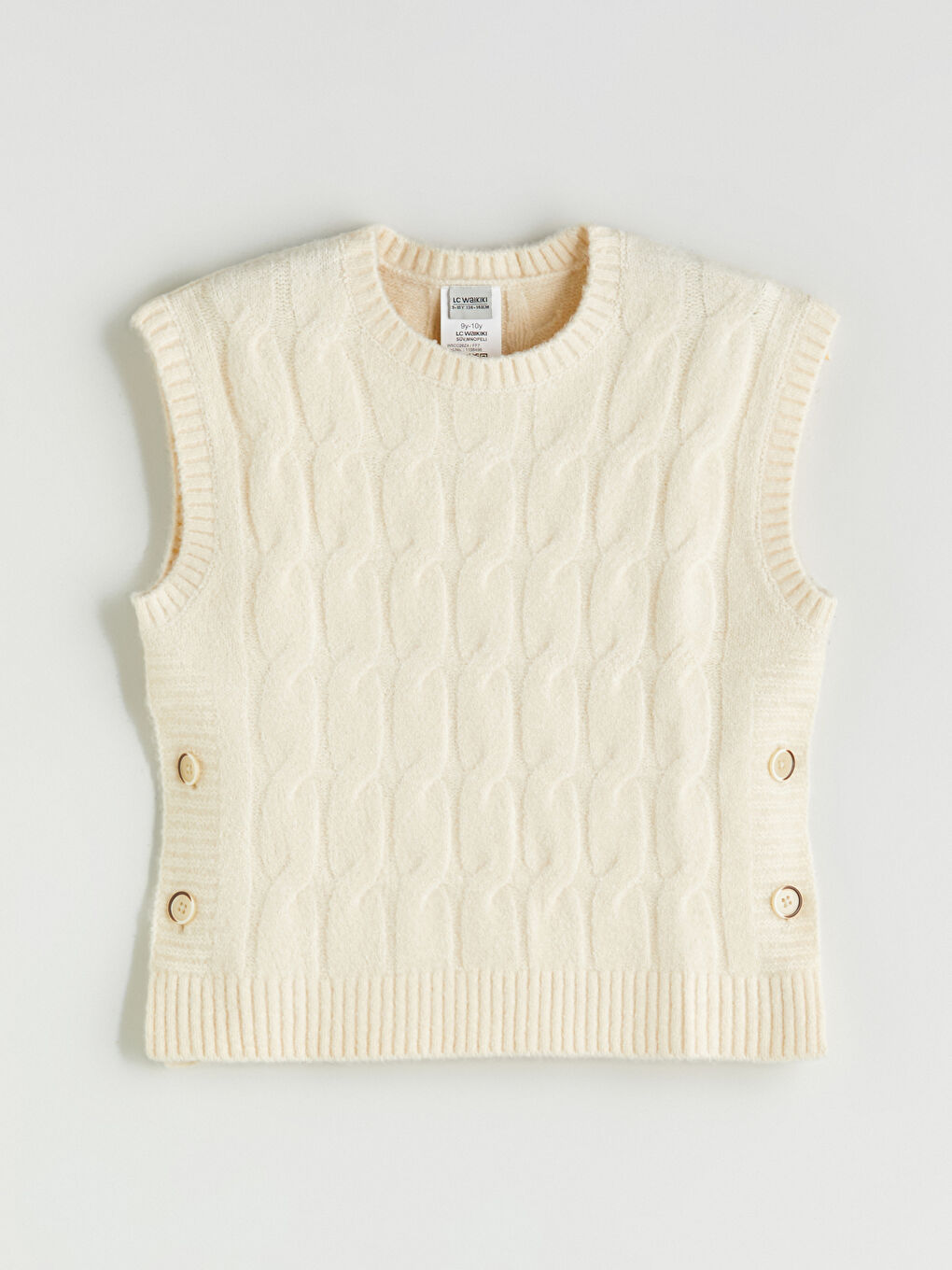 Crew Neck Girls' Knitwear Sweater Vest