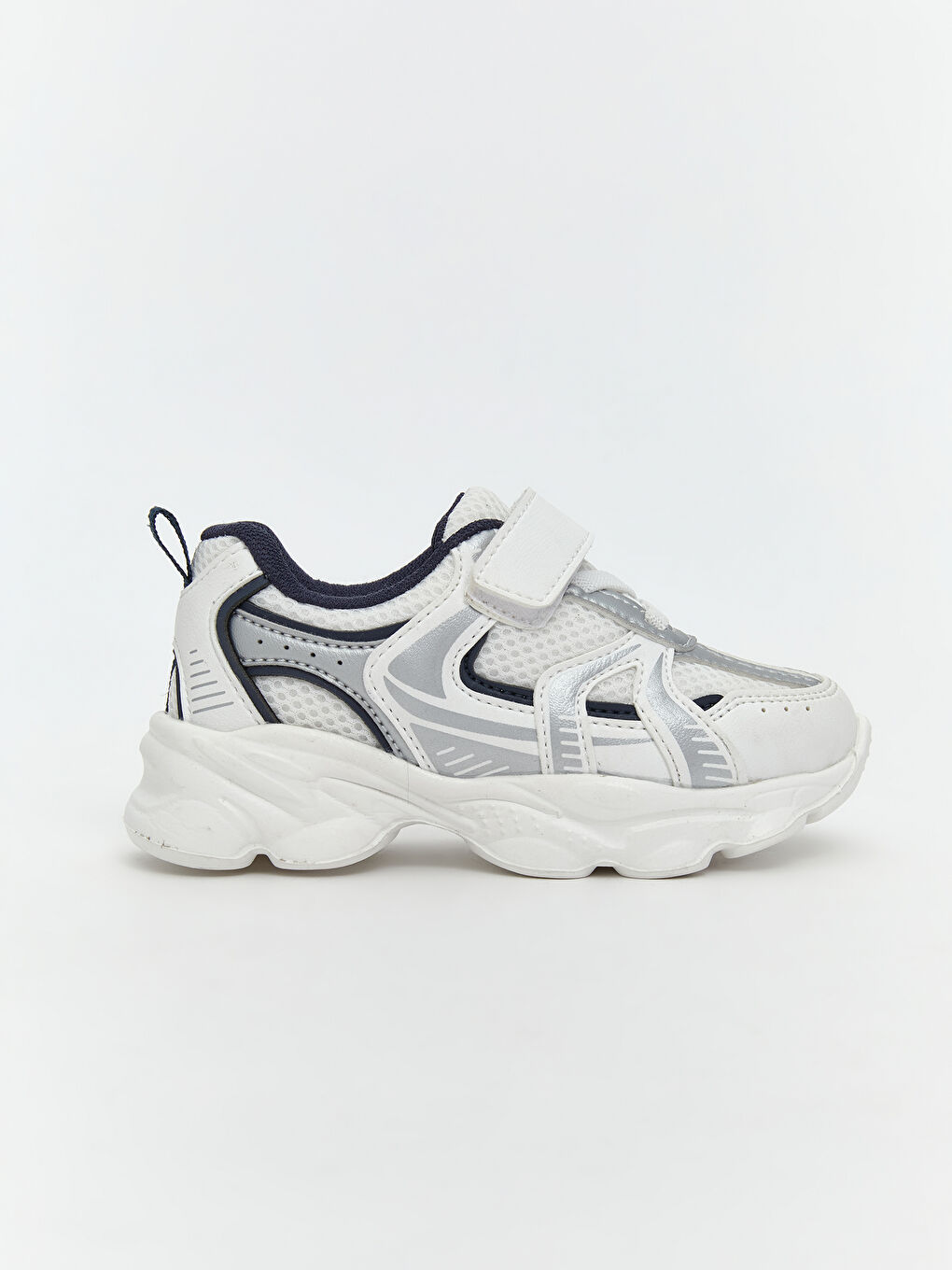 Beyaz Bağcık ve Cırt Cırtlı Erkek Bebek Aktif Spor Ayakkabısı-1