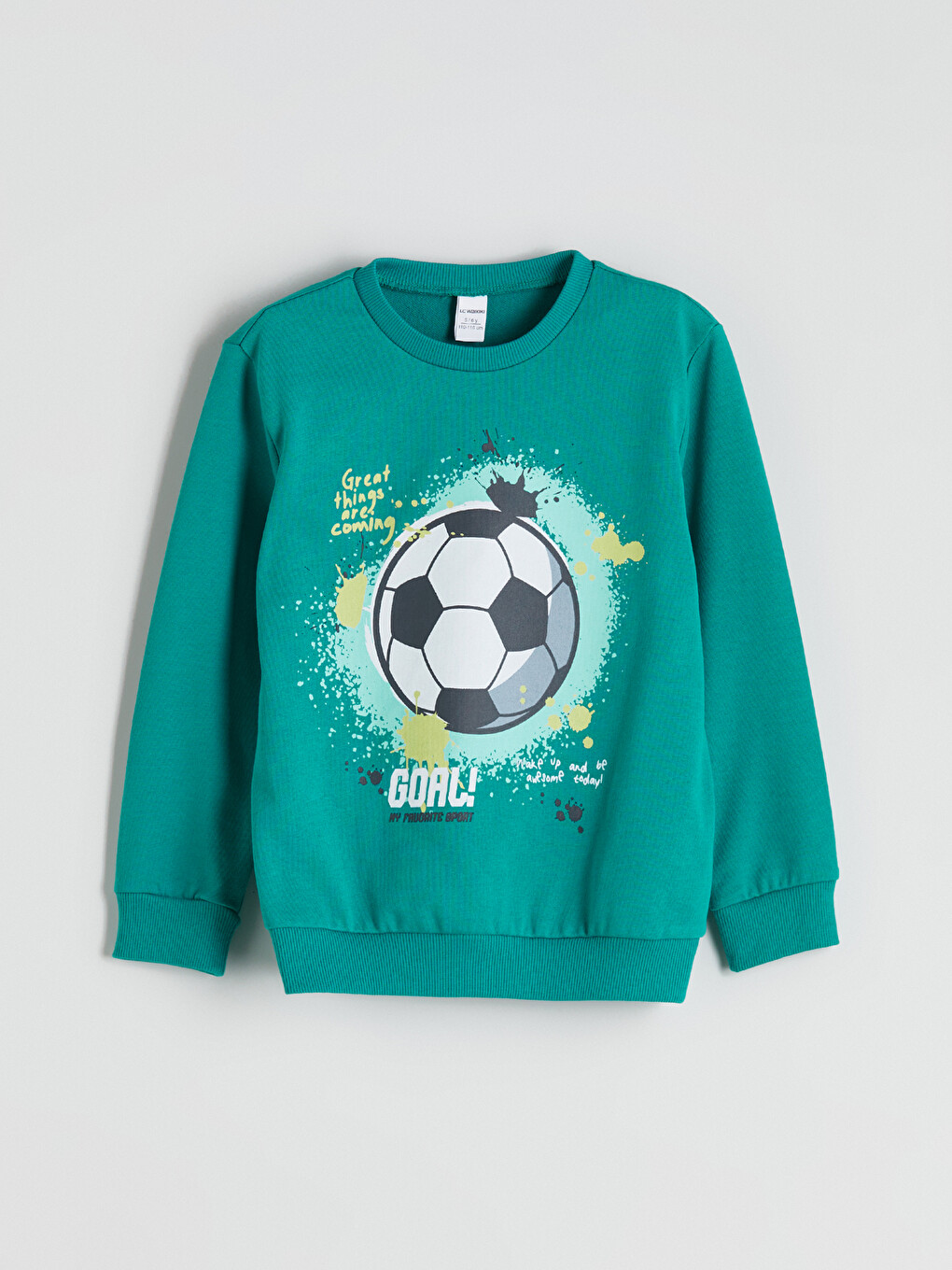 Turkuaz Baskılı Erkek Çocuk Sweatshirt