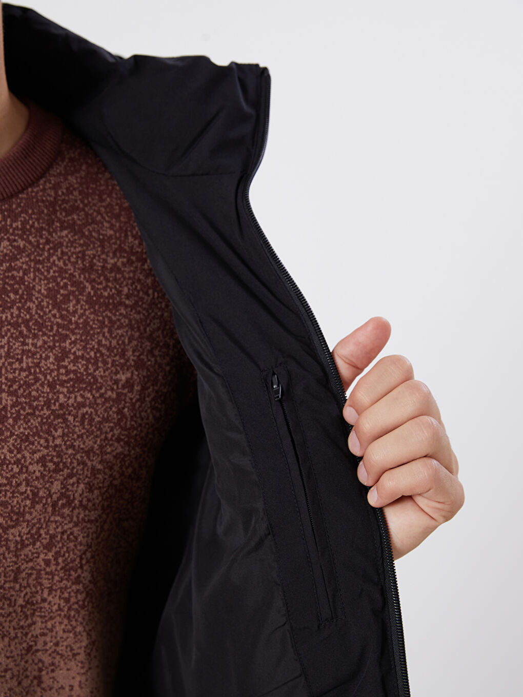 Regular Fit Hooded Men's Puffer Gilet-3