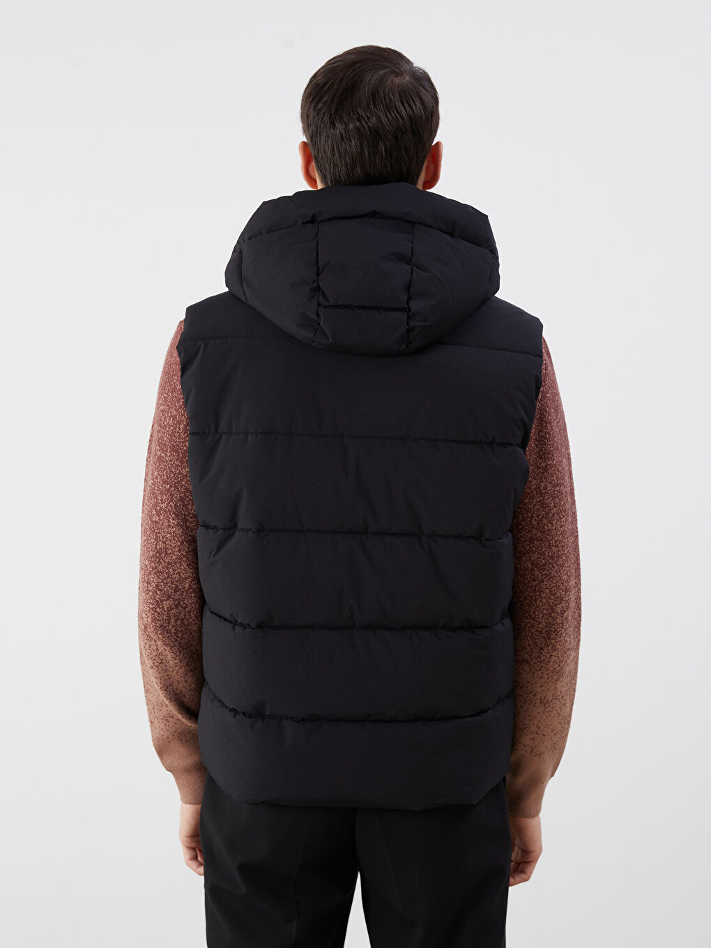Regular Fit Hooded Men's Puffer Gilet-4