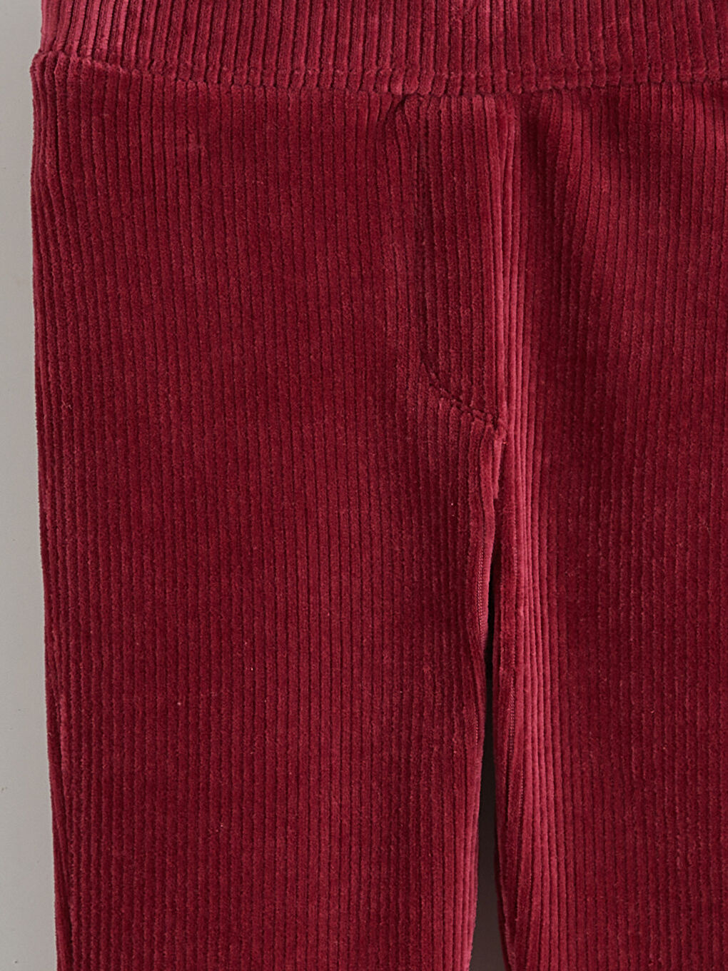 Elastic Waist Basic Girls' Velvet Leggings-2