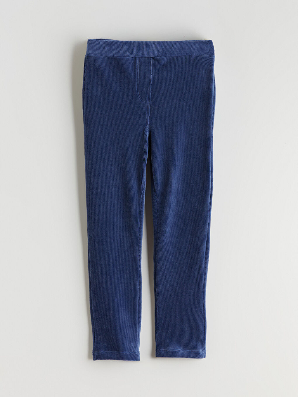 Elastic Waist Basic Girls' Velvet Leggings
