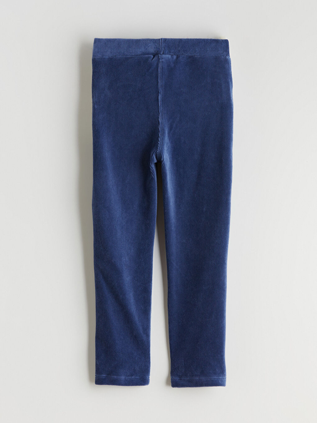 Elastic Waist Basic Girls' Velvet Leggings-2