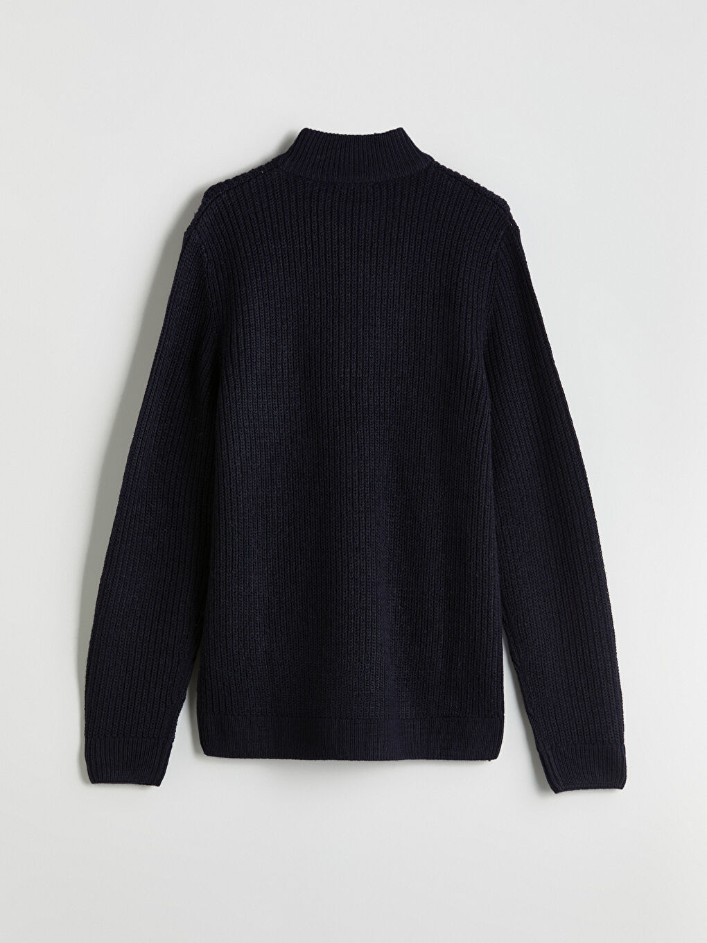 Regular Fit Funnel Neck Men's Knit Cardigan-5