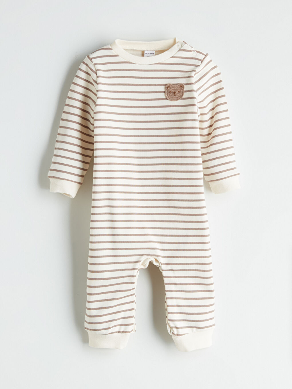 Crew Neck Striped Baby Boys' Jumpsuit