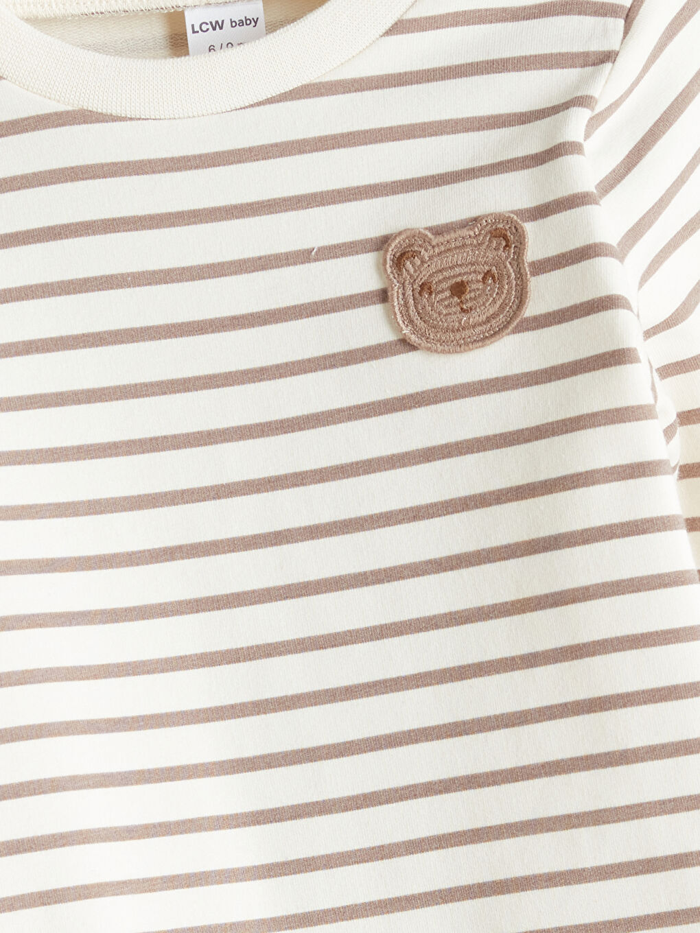 Crew Neck Striped Baby Boys' Jumpsuit-1