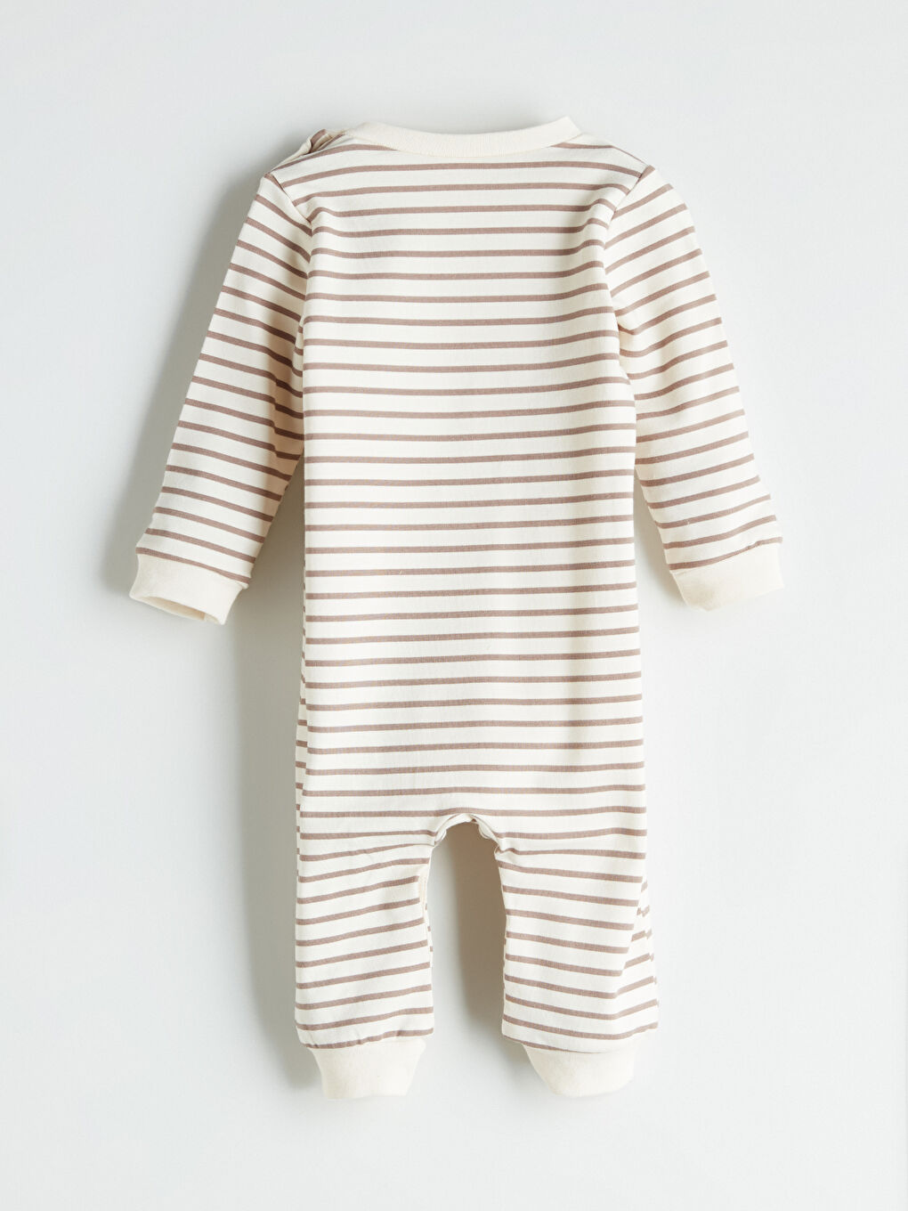 Crew Neck Striped Baby Boys' Jumpsuit-2