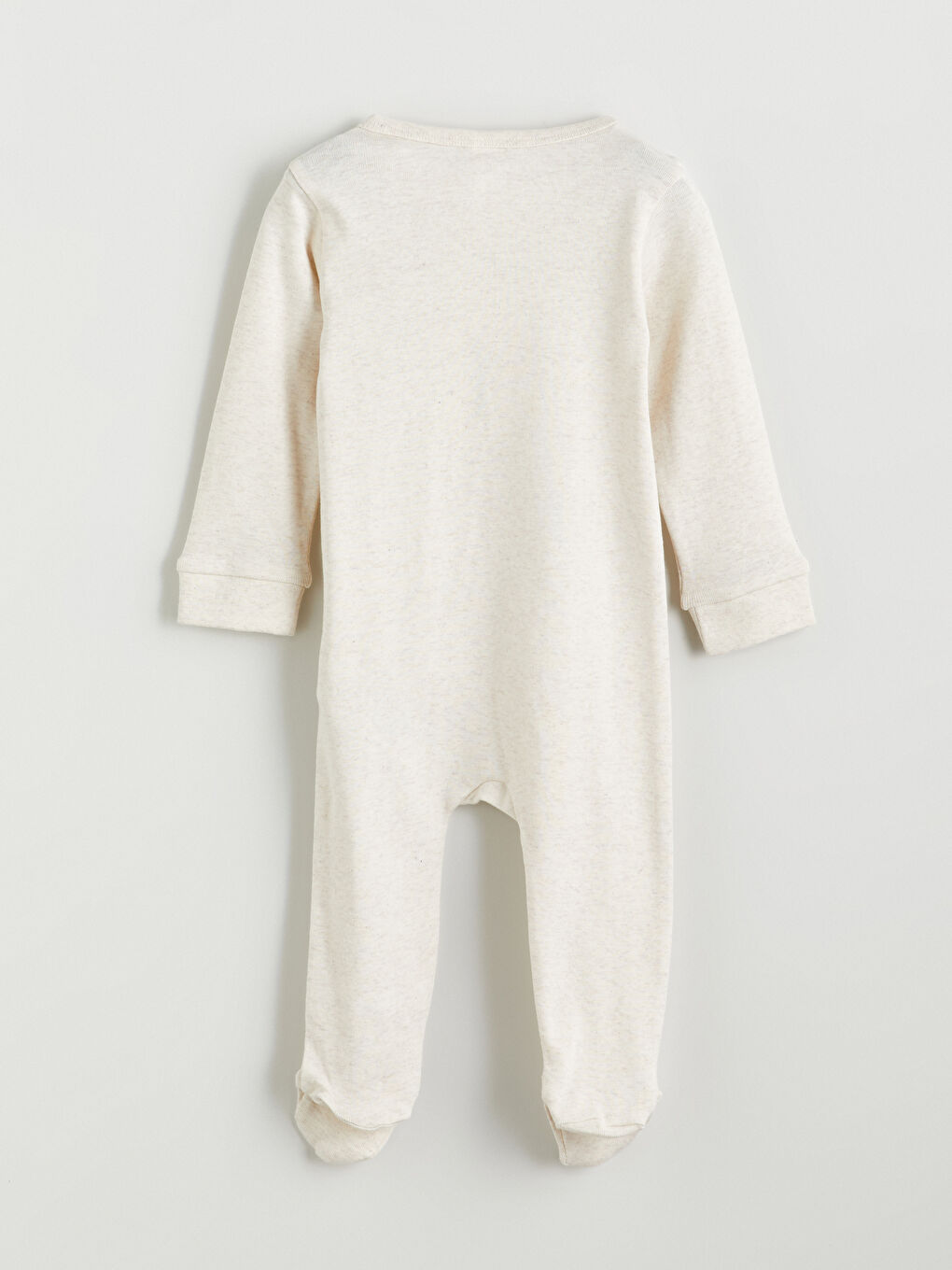 Ekru Baskılı Erkek Bebek Tulum-1