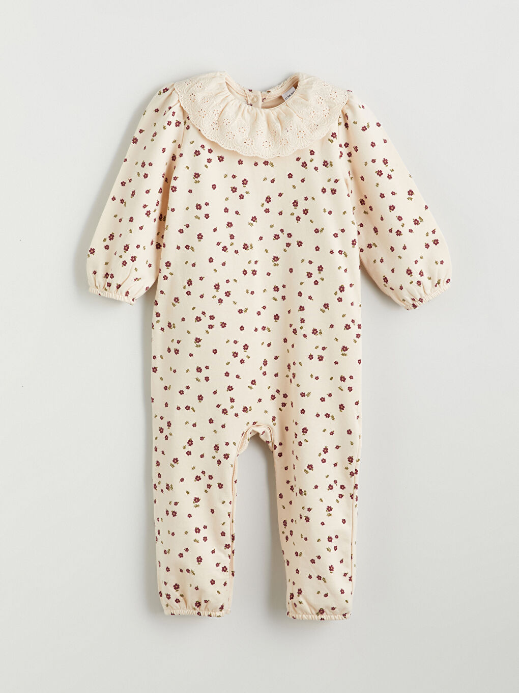 Baby Girl Floral Peter Pan Collar Jumpsuit