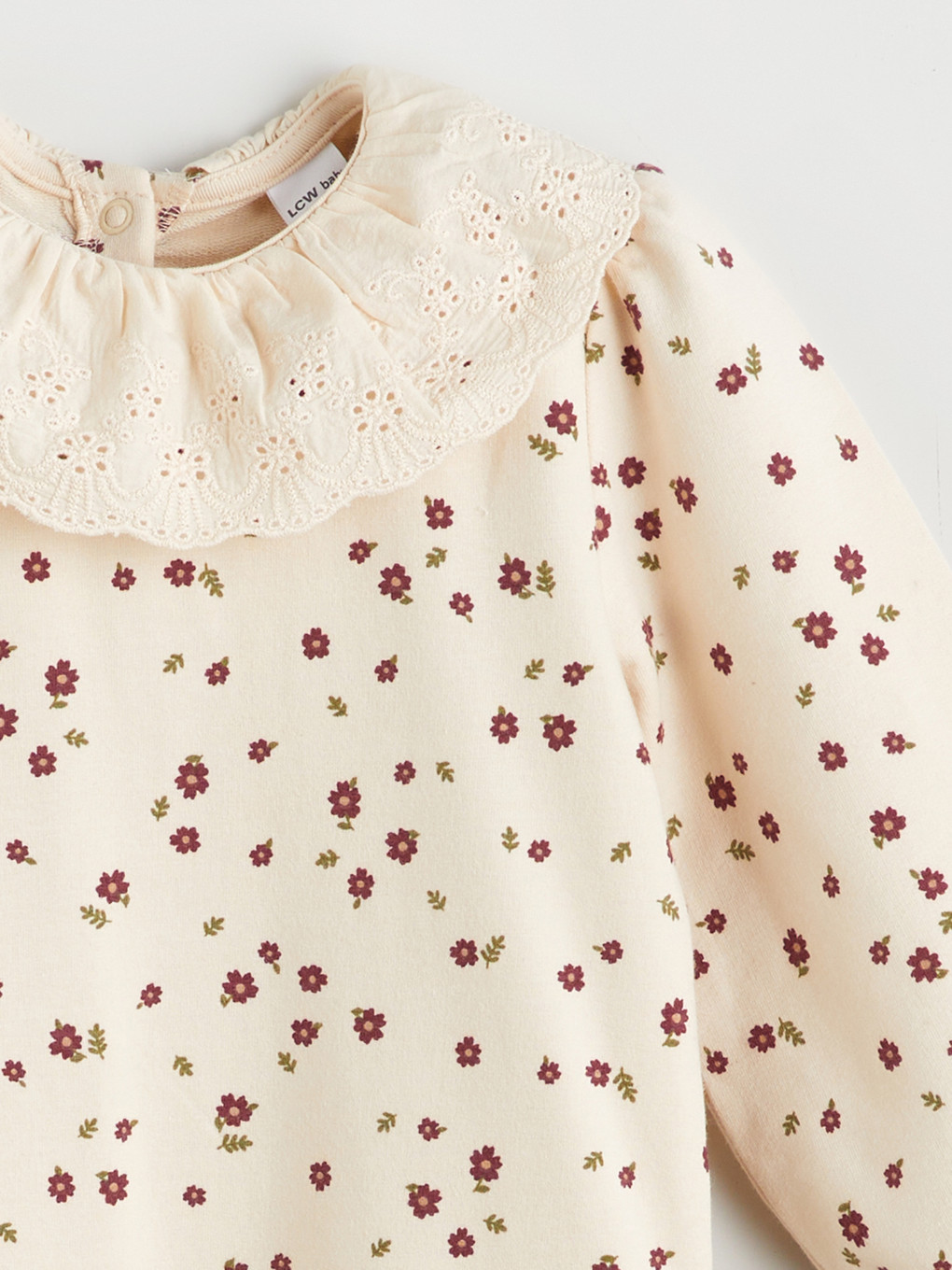 Grenouillère Bébé Fille - Col Claudine, Manches Longues - Tissu Doux Pour Automne-hiver 0-12 Mois