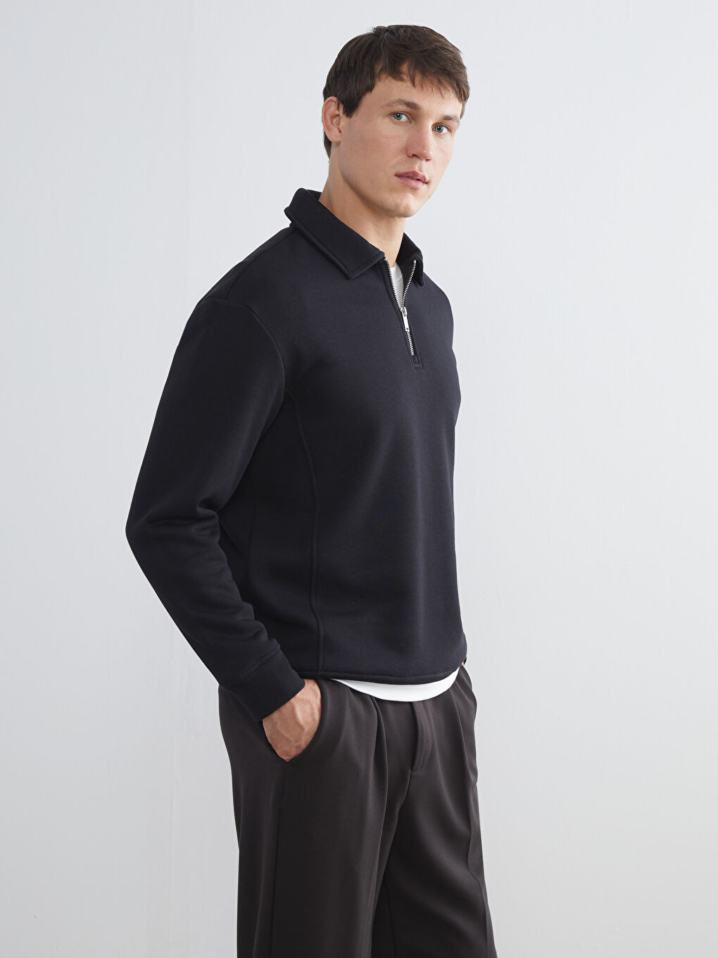 Polo Neck Men's Sweatshirt