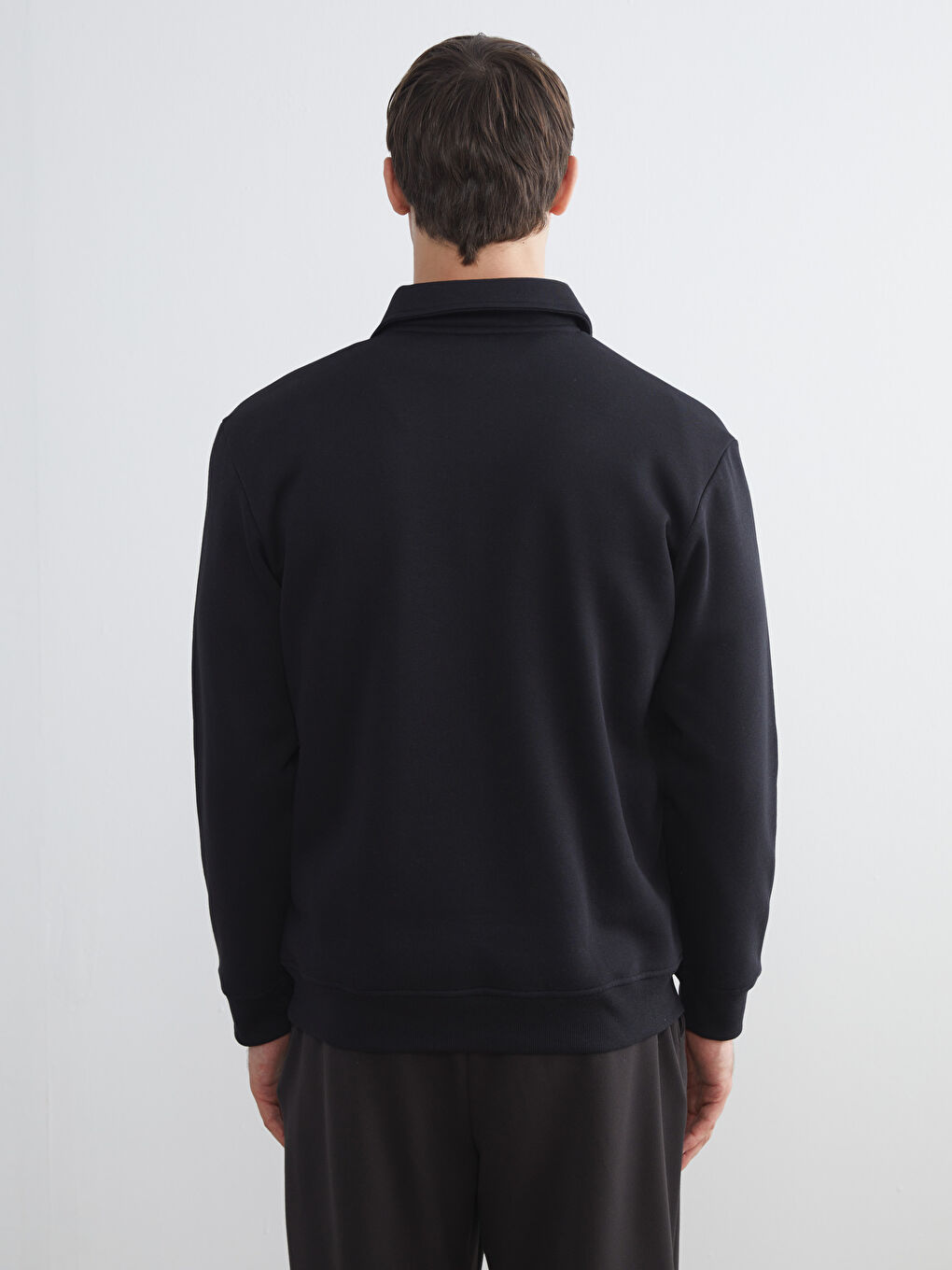 Polo Neck Men's Sweatshirt-3
