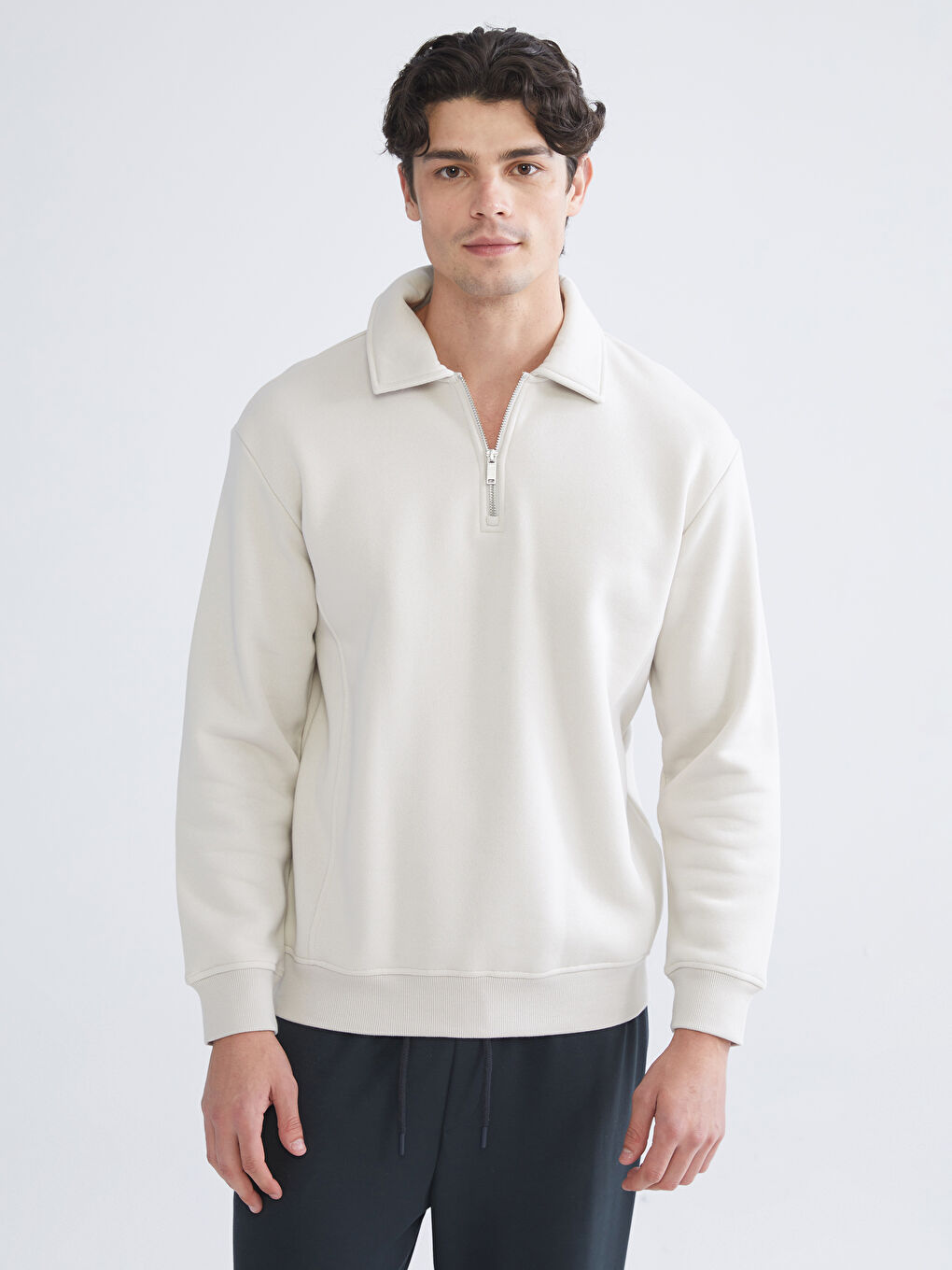 Polo Neck Men's Sweatshirt