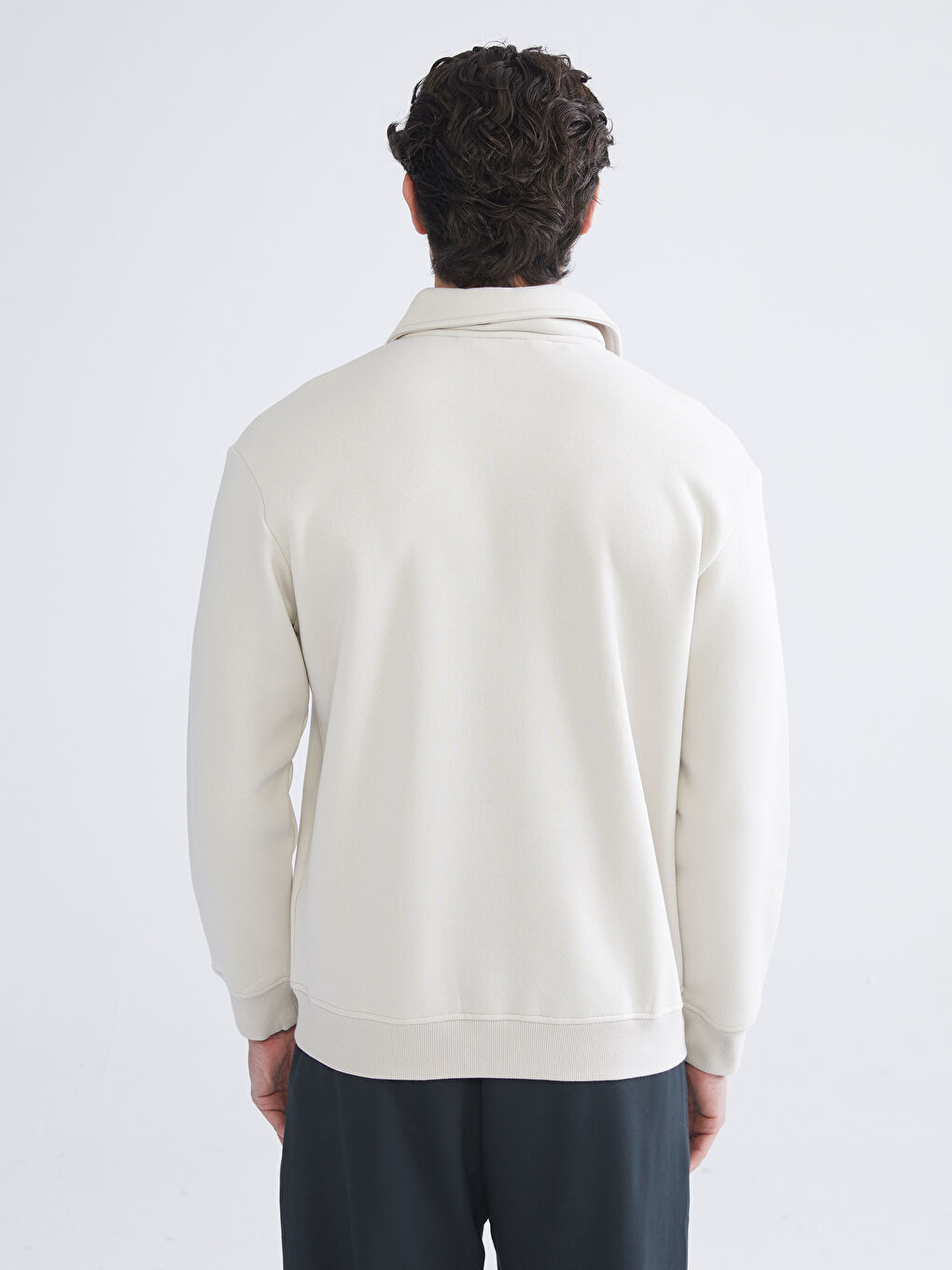 Polo Neck Men's Sweatshirt-3