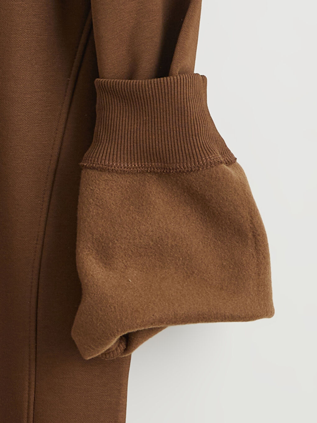 Kahverengi Polo Yaka Erkek Kalın Sweatshirt-6