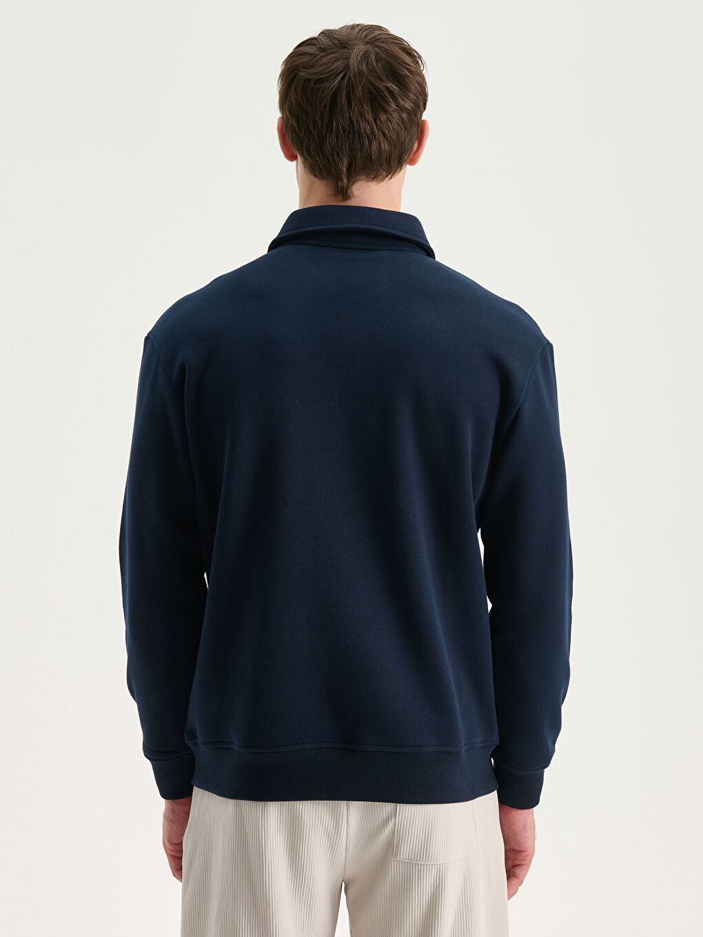 Polo Neck Men's Sweatshirt-3