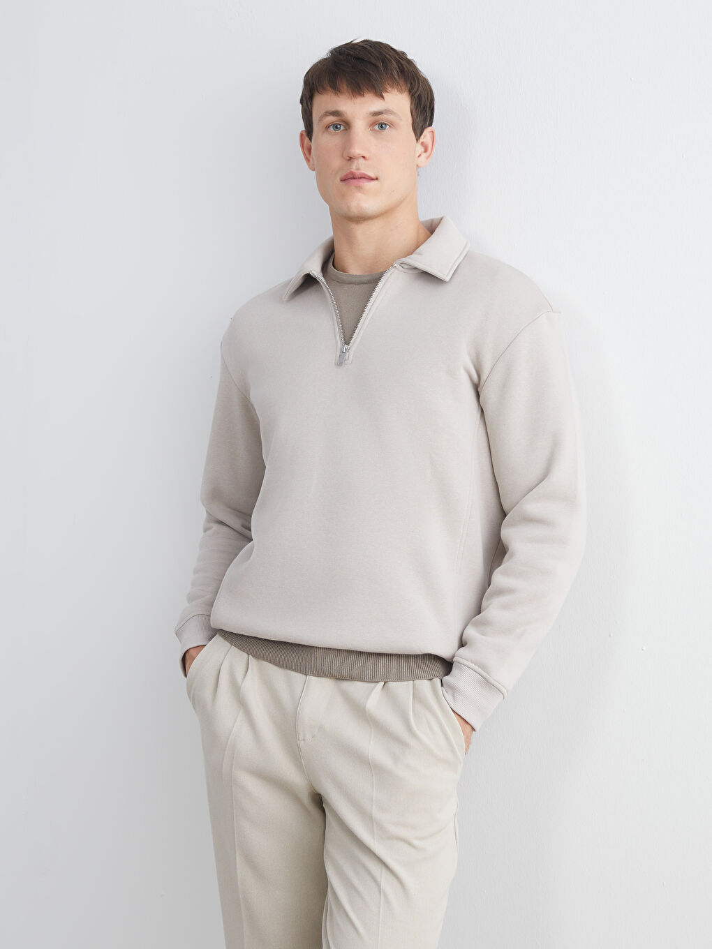 Polo Neck Men's Sweatshirt