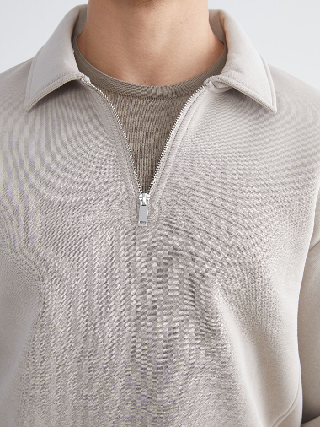 Polo Neck Men's Sweatshirt-2