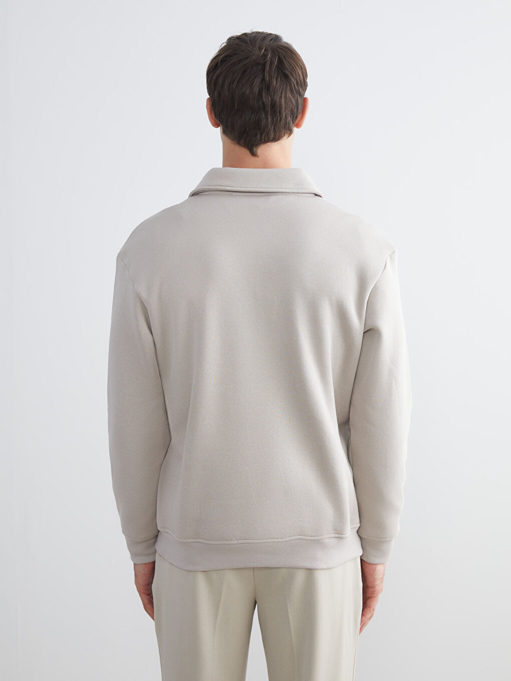 Polo Neck Men's Sweatshirt-3
