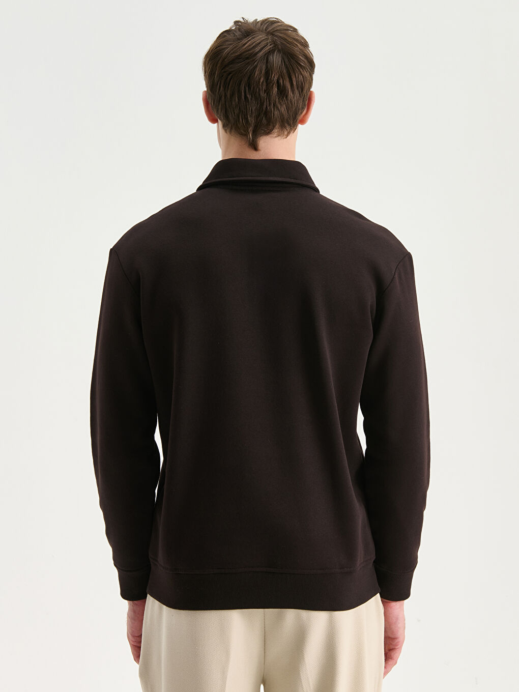 Polo Neck Men's Sweatshirt-3