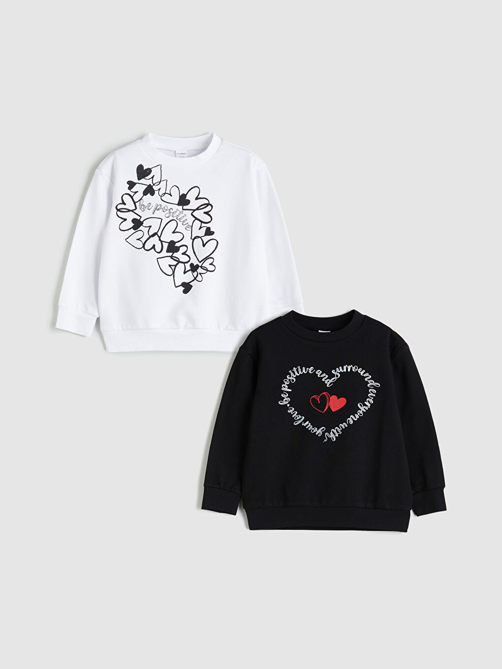 Crew Neck Girls' Sweatshirt 2 Pack -W5CD24Z1-CVL