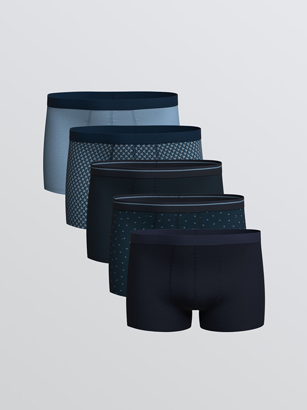 Regular Fit Cotton Stretch Men's Boxer Trunks 5 Pack