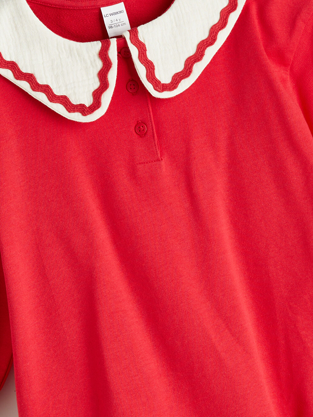 Peter Pan Collar Girls' 2 Thread Dress-1