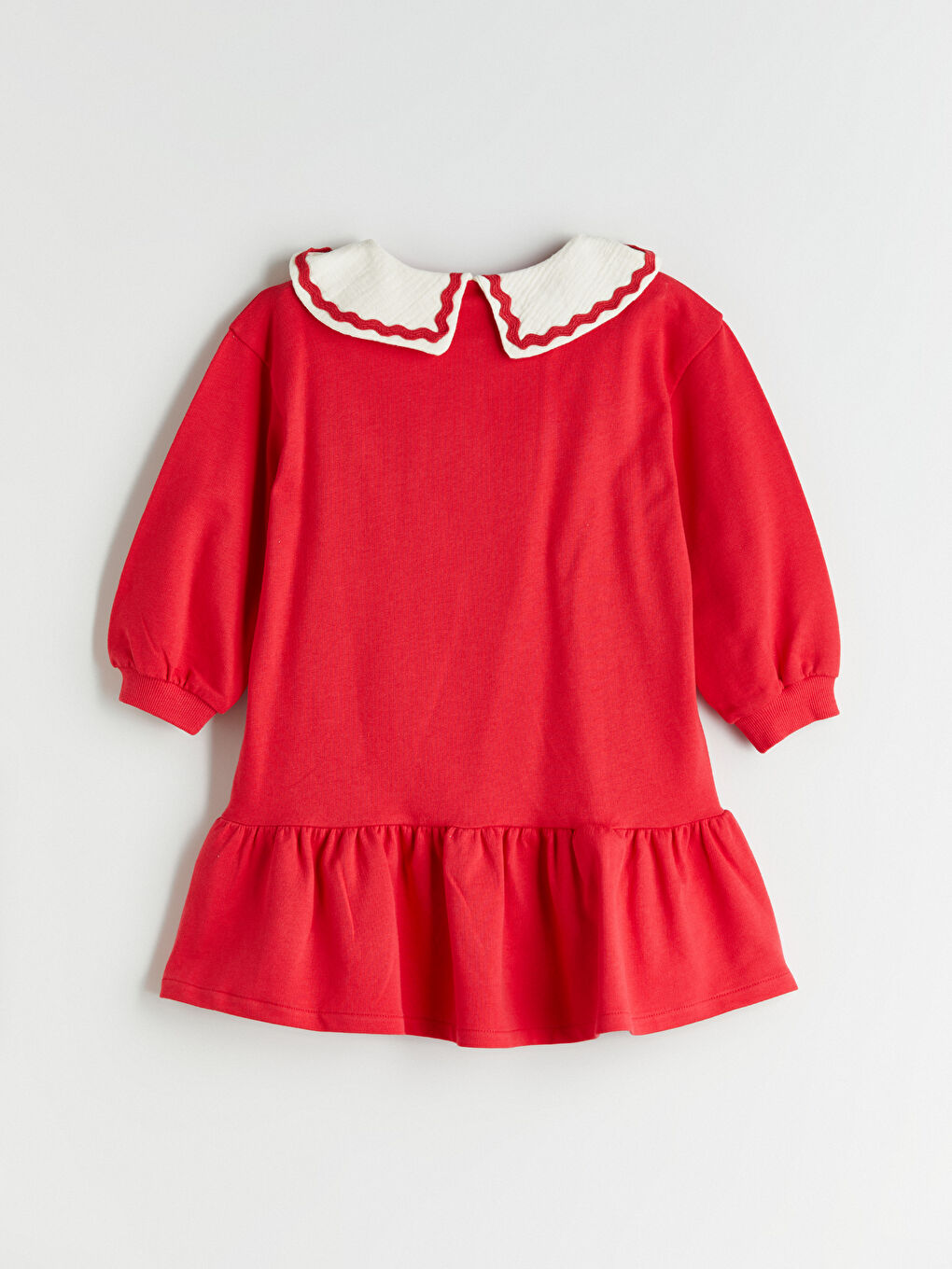Peter Pan Collar Girls' 2 Thread Dress-2