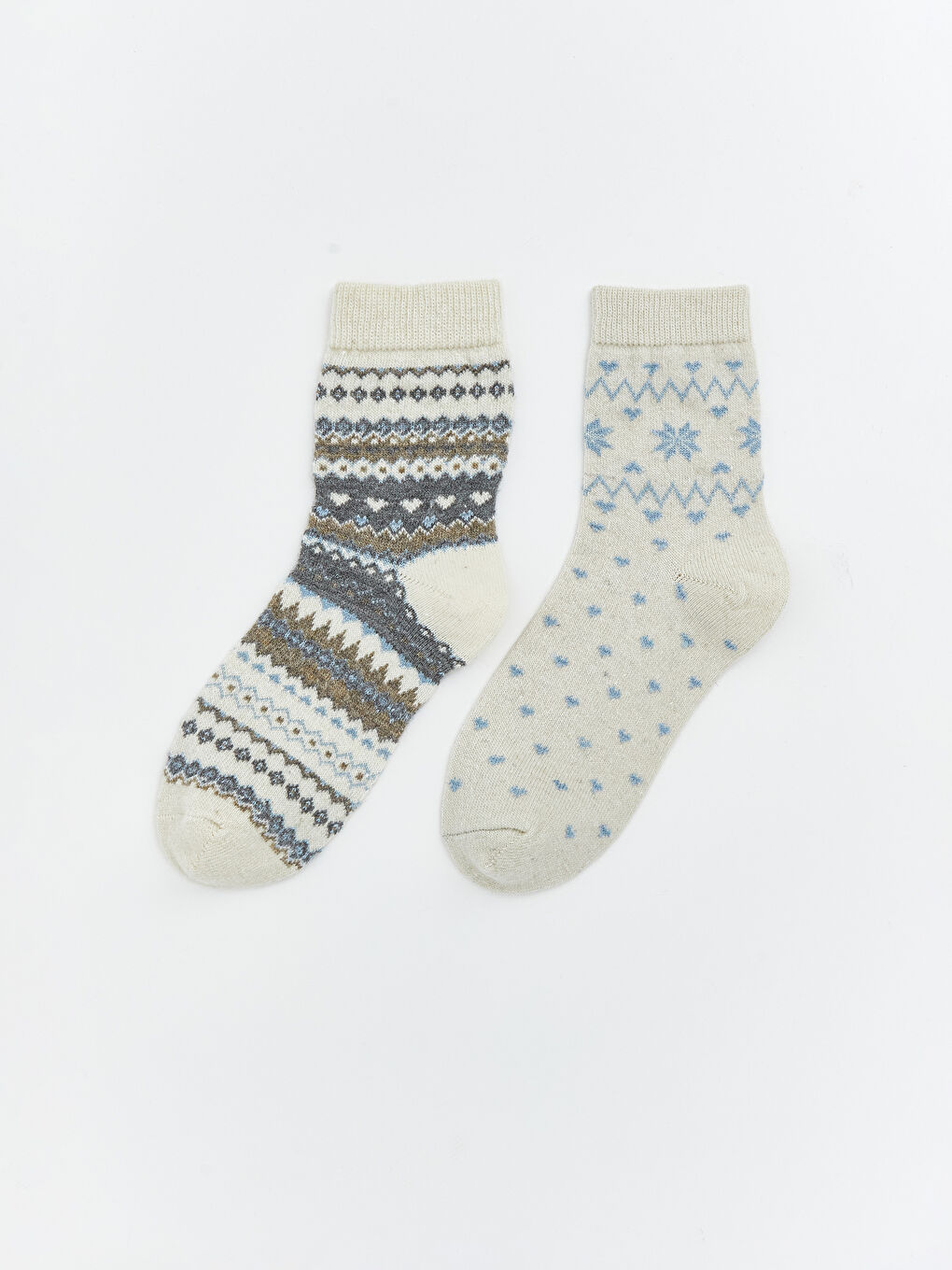 Patterned Women's Ankle Socks 2 Pack