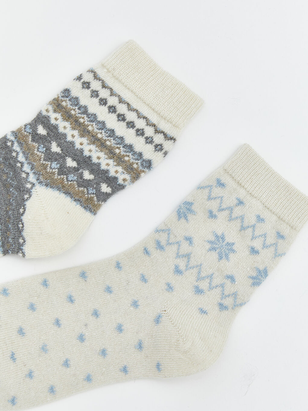 Patterned Women's Ankle Socks 2 Pack-1