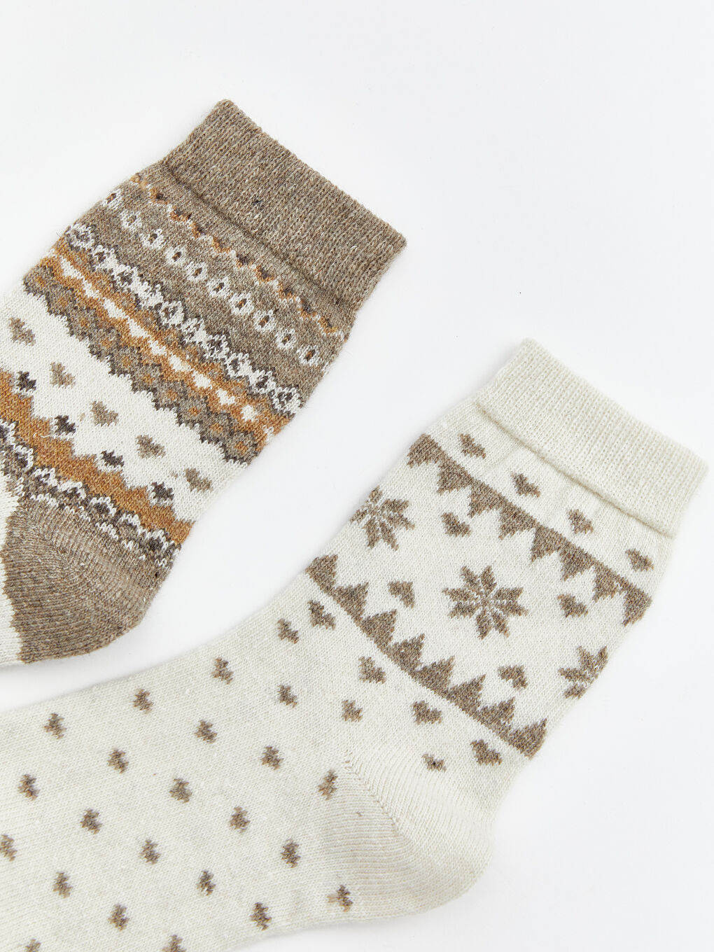 Wool Patterned Women's Sock Ankle Socks 2 Pack-1