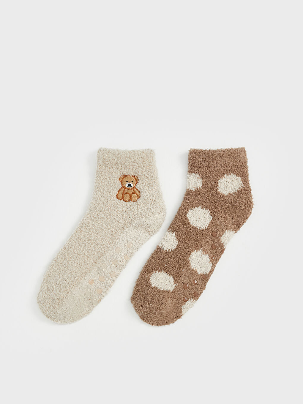 Woman BEIGE Homewear Socks-1