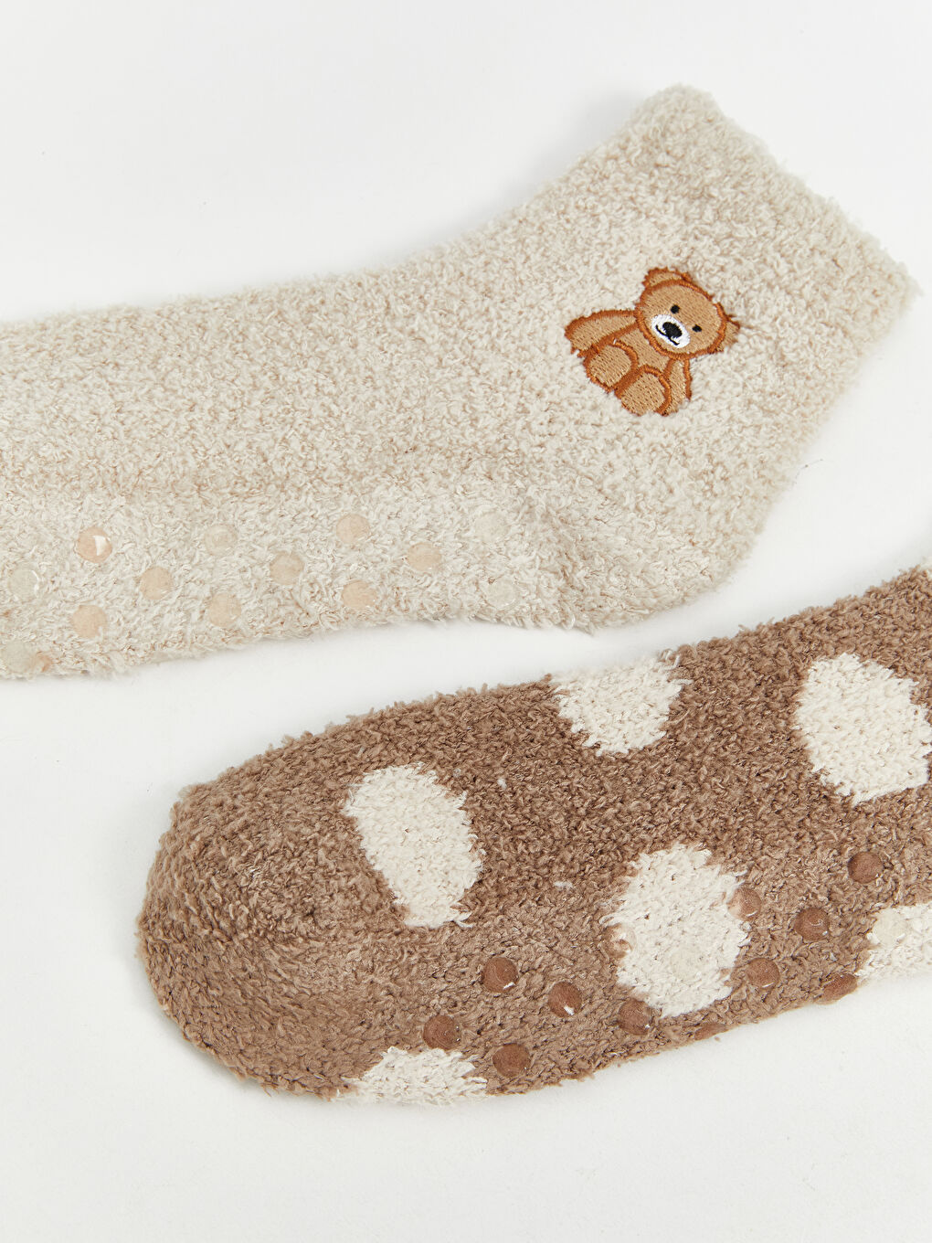 Woman BEIGE Homewear Socks-2