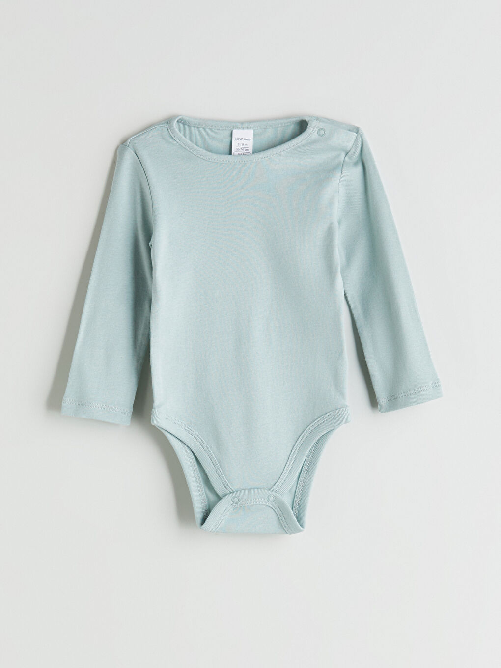 Mavi Bisiklet Yaka Kız Bebek Çıtçıtlı Bodysuit