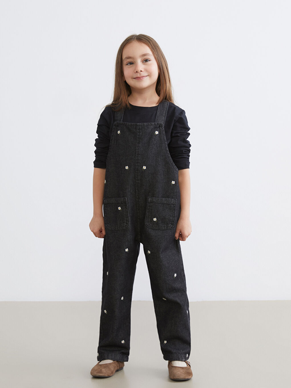 Girl's Jean Overalls-1