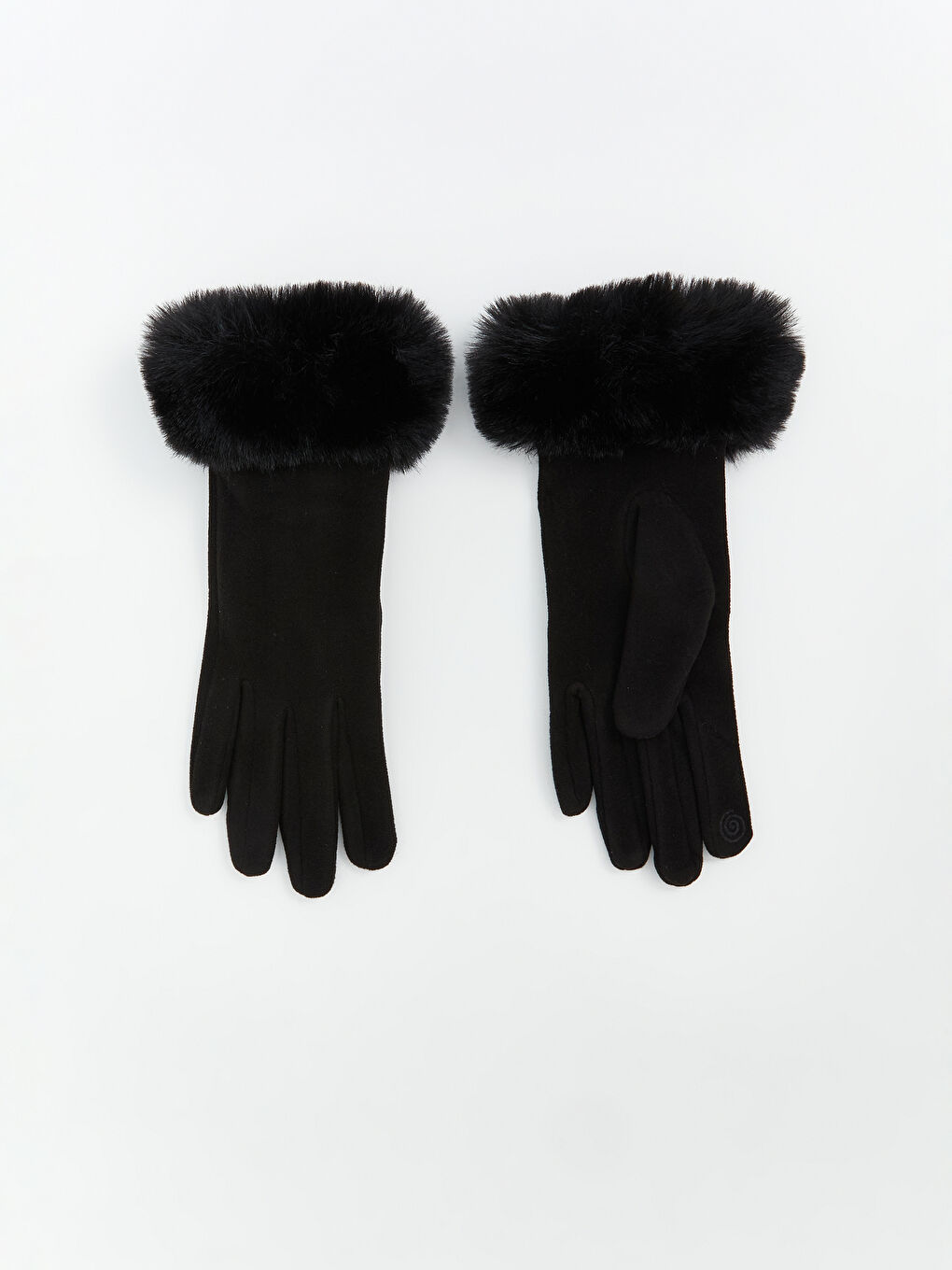 Женские перчатки с меховой отделкой