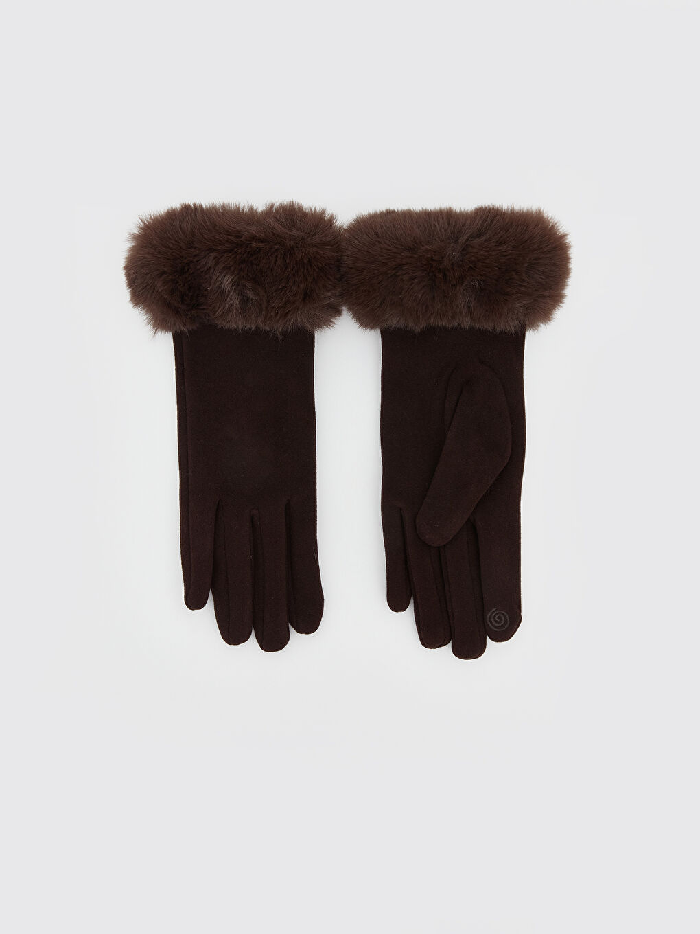 Женские перчатки с меховой отделкой