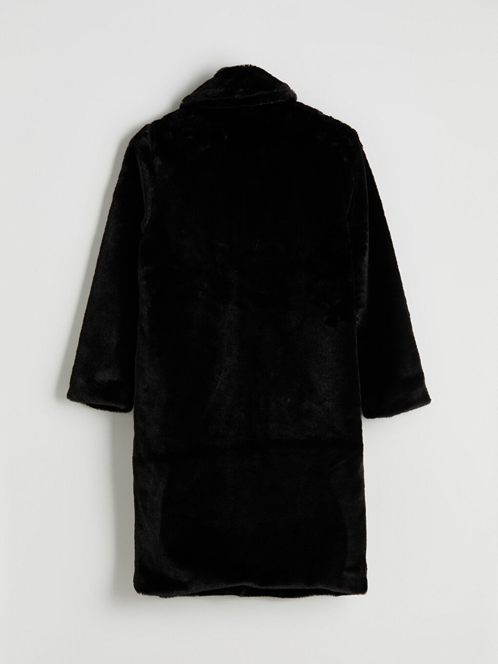 Jacket Neck Women's Fur Overcoat-5