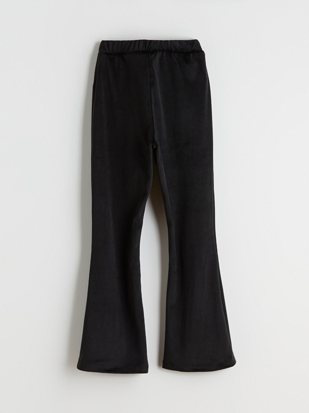 Elastic Waist Flared Girls' Velvet Leggings-2