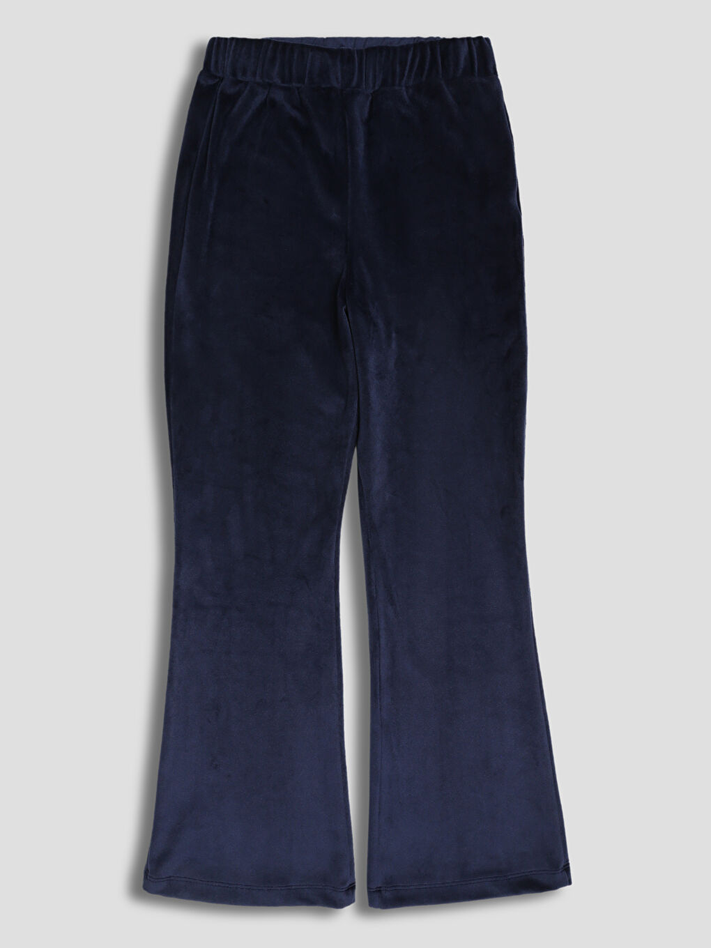 Elastic Waist Flared Girls' Velvet Leggings