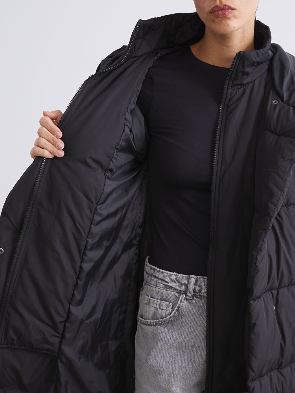 Hooded Women's Puffer Coat-4