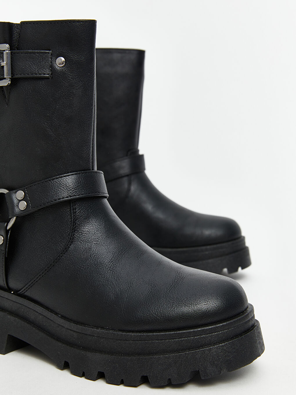 Leather-Look Women's Boots-2