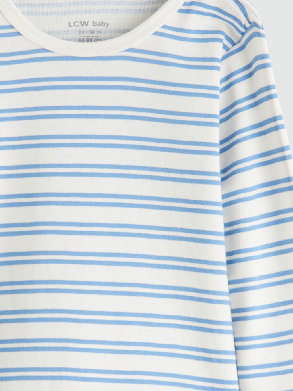 Mavi Bisiklet Yaka Çizgili Erkek Bebek Çıtçıtlı Body-3