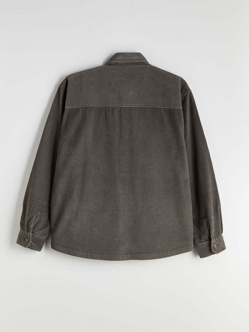 Comfortable Fit Long Sleeve Velvet Men's Shirt Jacket-9