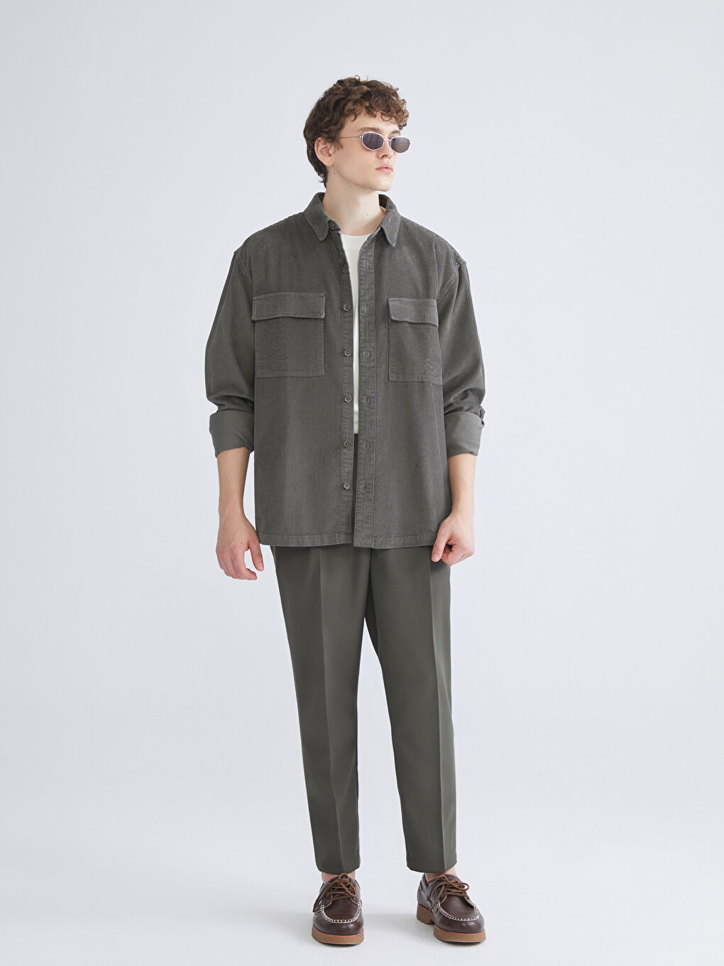 Comfortable Fit Long Sleeve Velvet Men's Shirt Jacket-3