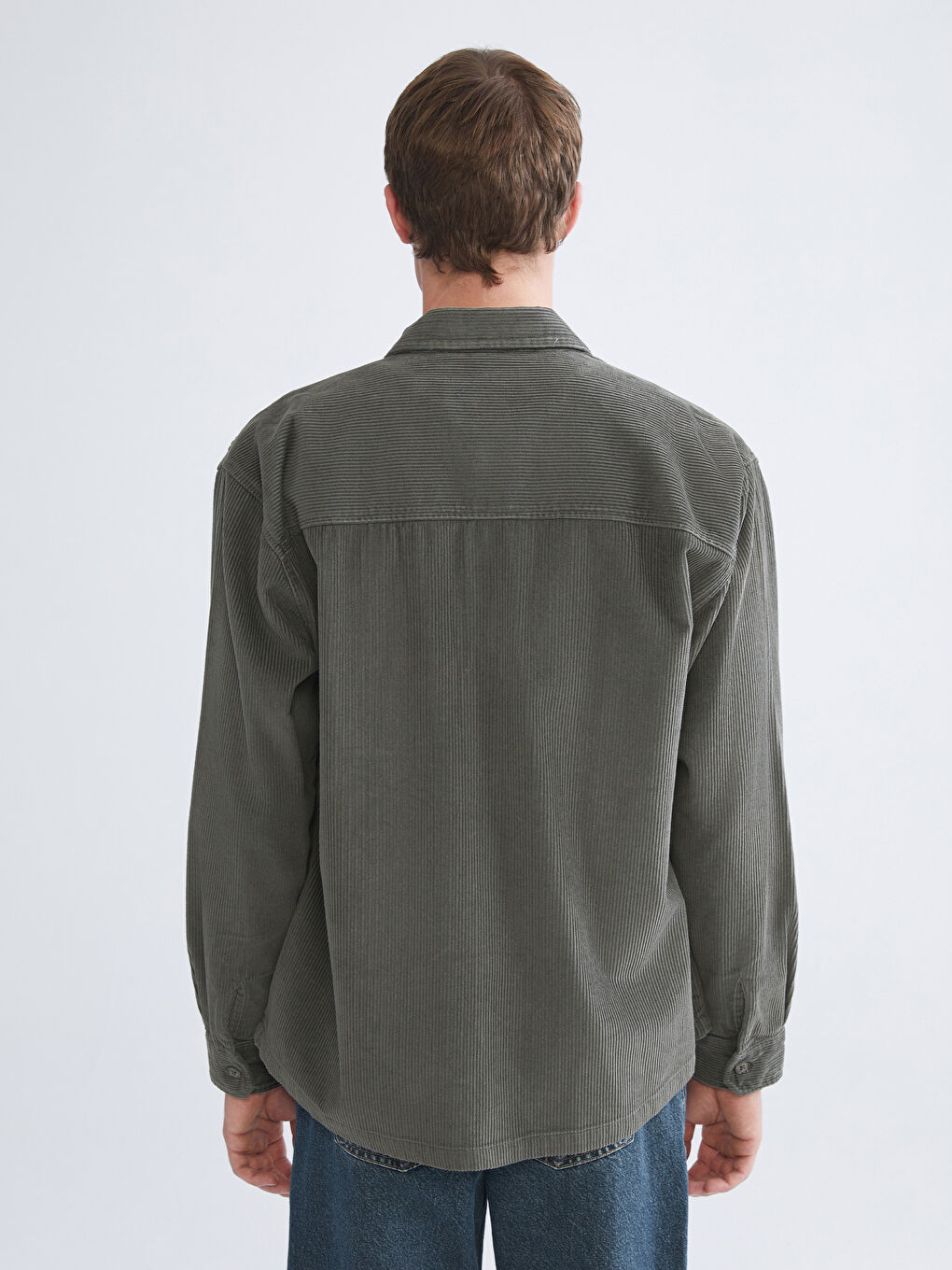 Comfortable Fit Long Sleeve Velvet Men's Shirt Jacket-6