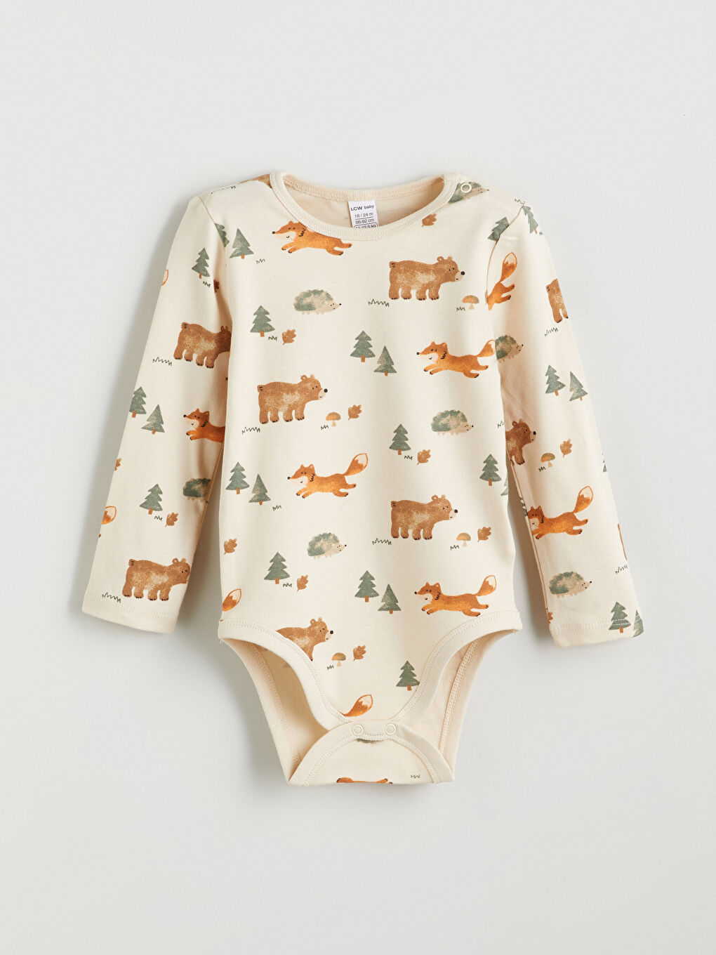 Long Sleeve Printed Baby Boy Snap Fastener Body 2 Pack-1